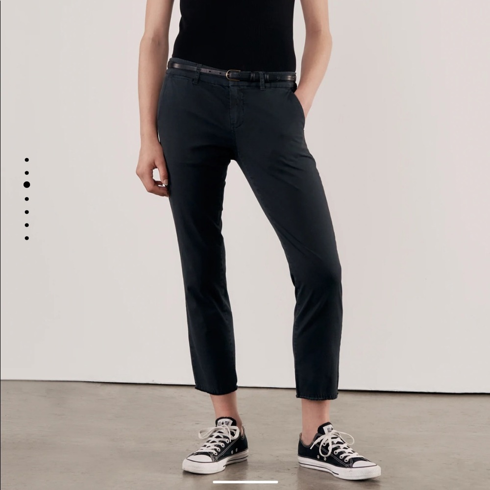 Nili Lotan washed black carbon East Hampton cotton pant EUC size 10
